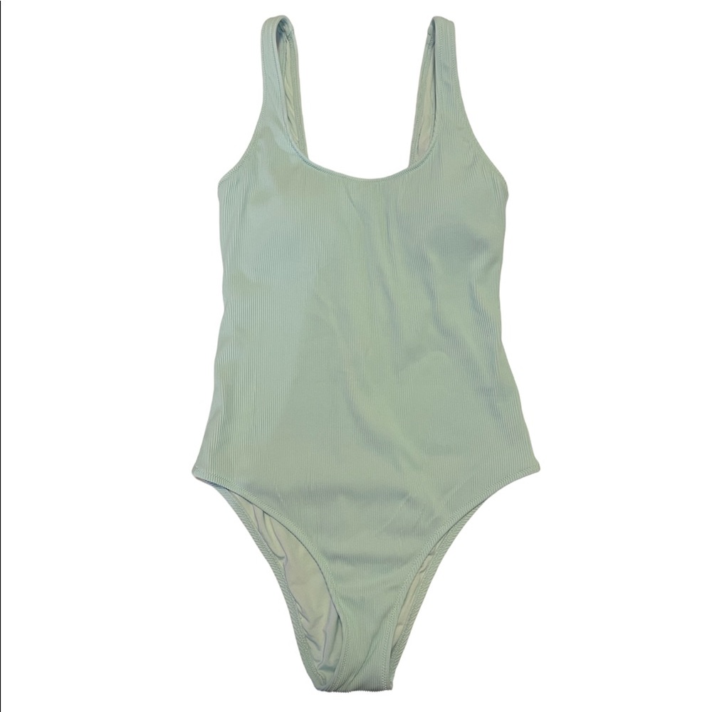 aerie ribbed low back one piece swimsuit